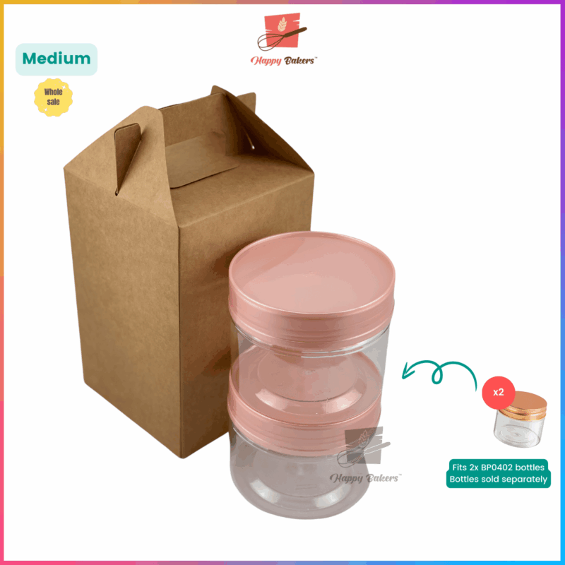 Kraft Medium Gift Box With Handle - Image 5