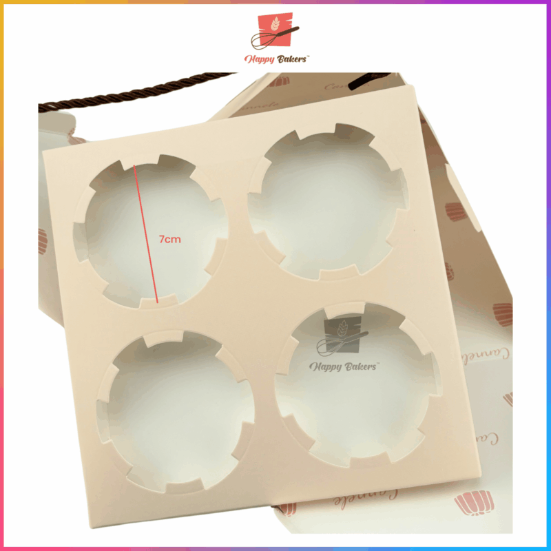 Triangle Canele 4 Cavities Gift Box With Handle - Image 4