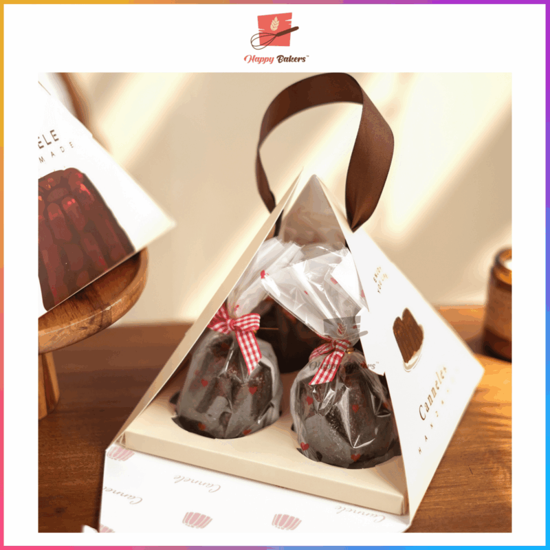 Triangle Canele 4 Cavities Gift Box With Handle - Image 7