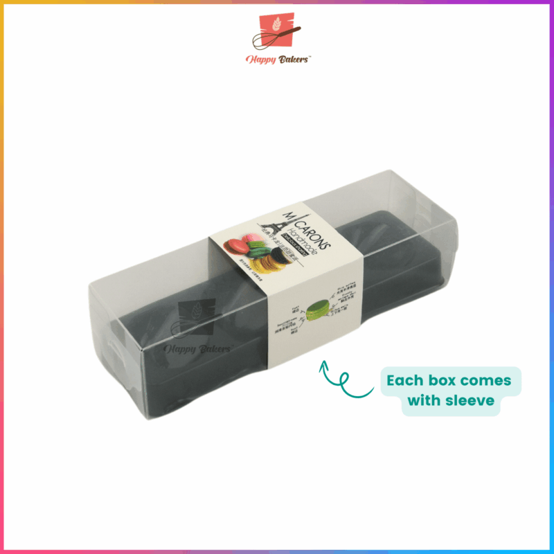 Macaron Plastic Box With Sleeve For 4pcs Macarons - Image 2
