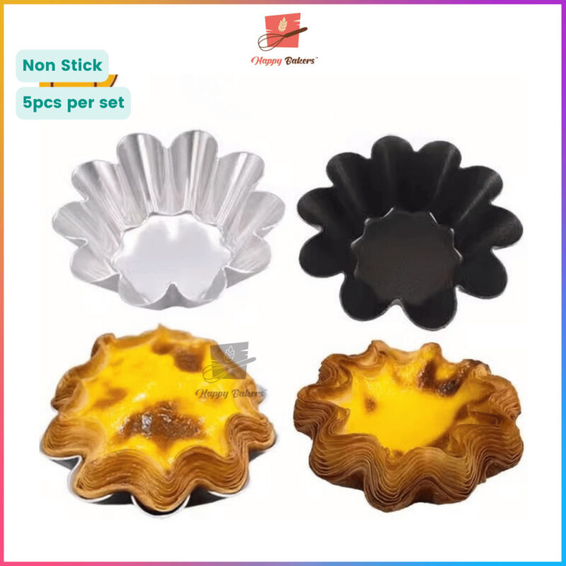 SAN NENG Flower Tart Mould 5pcs Set - Image 6