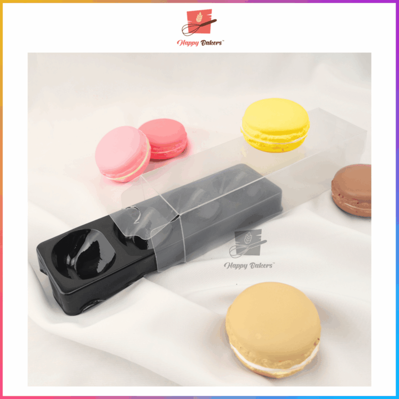 Macaron Plastic Box With Sleeve For 4pcs Macarons - Image 4