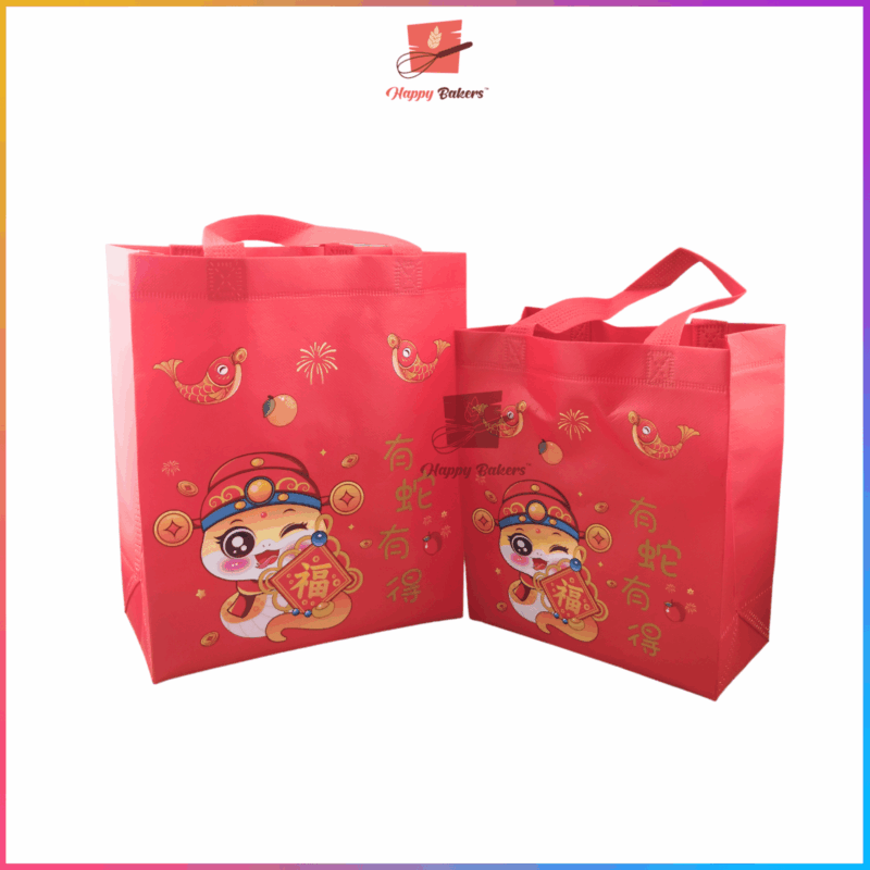 CNY Fortune Snake Non Woven Gift Bag - Image 2