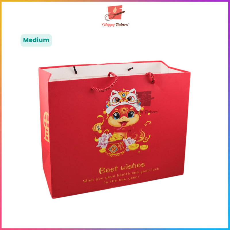 CNY Best Wishes Gift Paper Bag With Handle - Image 5