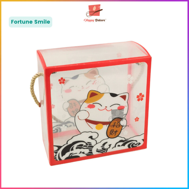 CNY PET Plastic Gift Box With Handle For Cookies Gifts Pastries - Image 2