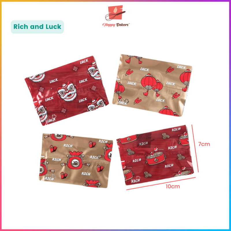 CNY Sealable Cookies Bag 100pcs Set - Image 2