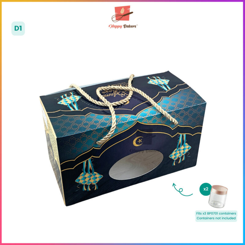 Hari Raya Handle Gift Box For 2 Containers - Image 2