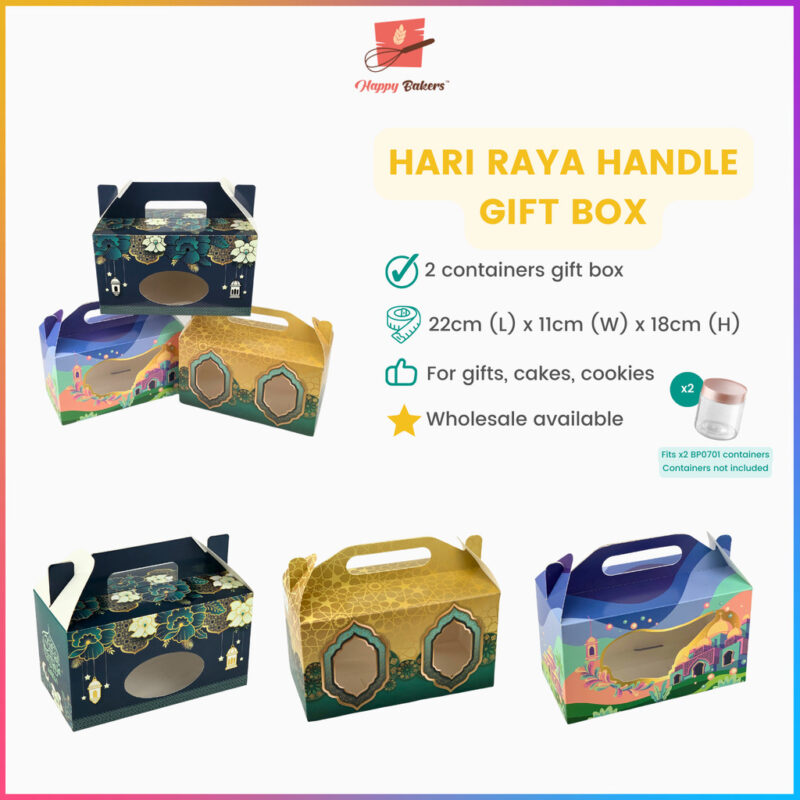 Hari Raya Gift Box With Handle For 2 Containers