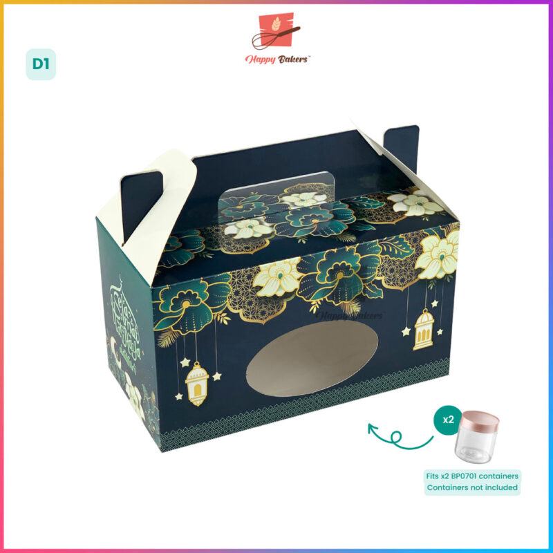 Hari Raya Gift Box With Handle For 2 Containers - Image 2
