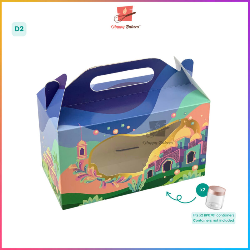 Hari Raya Gift Box With Handle For 2 Containers - Image 4
