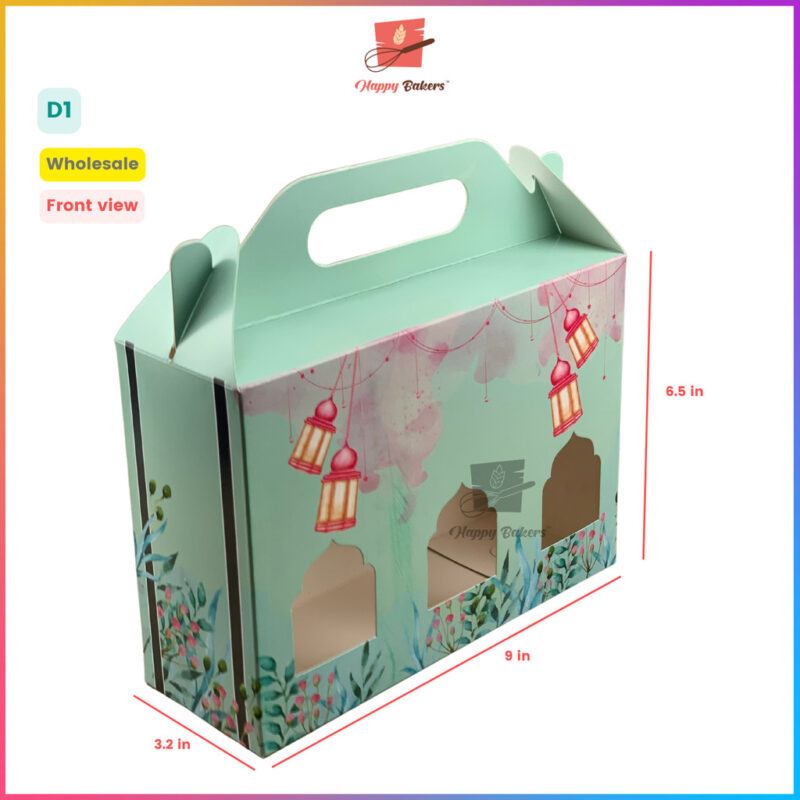Hari Raya Handle Gift Box For 3 Bottles - Image 3