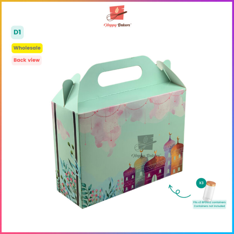 Hari Raya Handle Gift Box For 3 Bottles - Image 4