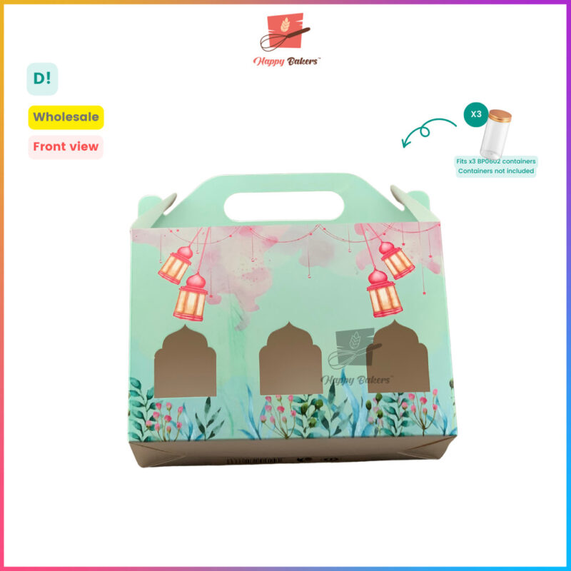 Hari Raya Handle Gift Box For 3 Bottles - Image 5