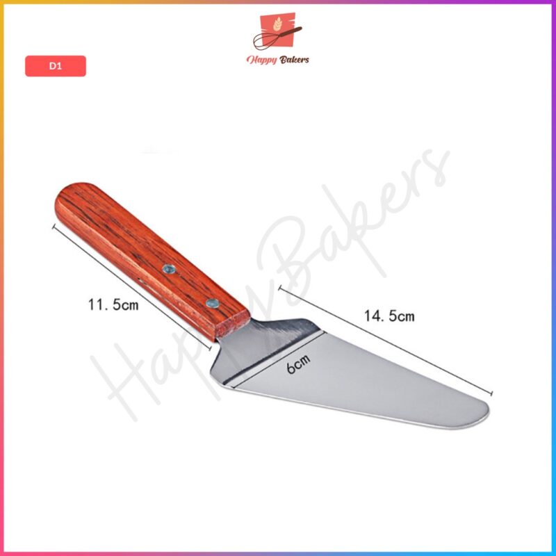 Pizza Cake Server With Wooden Handle - Image 2