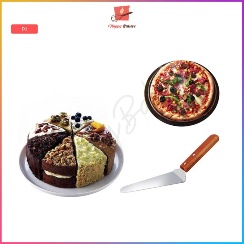 Pizza Cake Server With Wooden Handle - Image 4