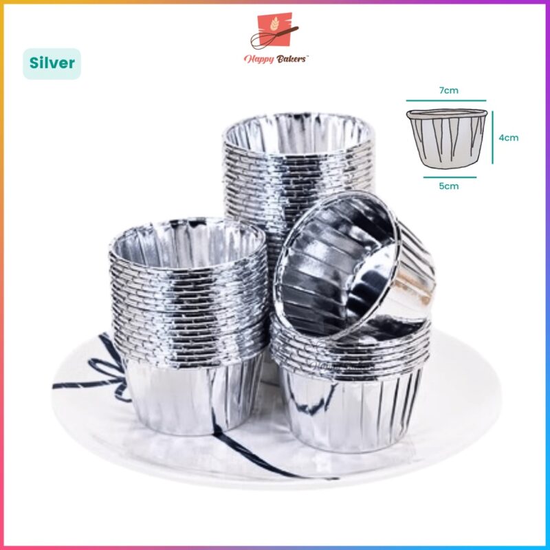 Metallic Color Paper Cup For Muffin Cupcakes 50pcs Per Set - Image 3
