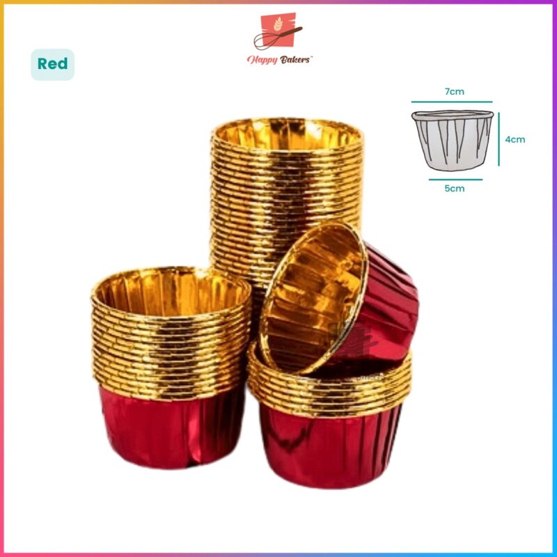 Metallic Color Paper Cup For Muffin Cupcakes 50pcs Per Set - Image 4