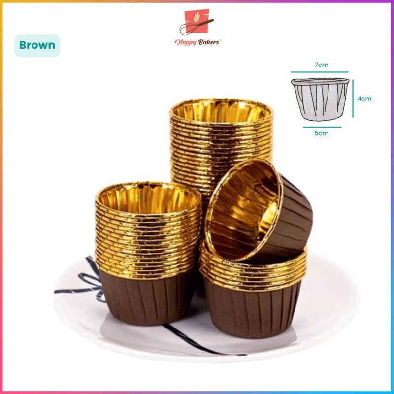 Metallic Color Paper Cup For Muffin Cupcakes 50pcs Per Set - Image 6
