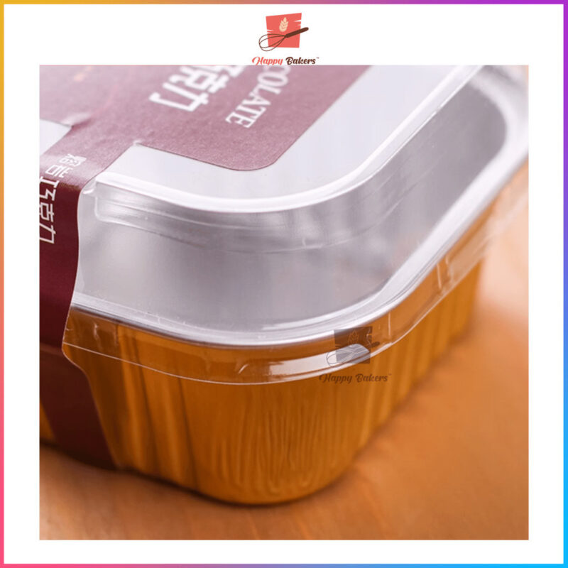 Square Aluminum Lava Cake Pudding Cup Mould With Cover 10pcs Per Set - Image 9