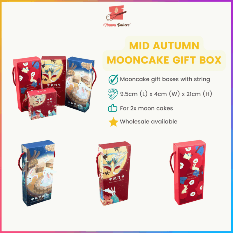 Mooncake Gift Box For 2PCS Mooncakes With String