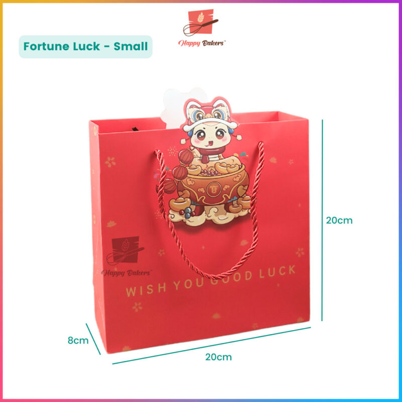 CNY Good Fortune Luck Happiness Paper Bag - Image 2
