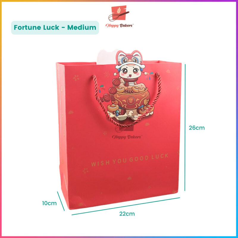 CNY Good Fortune Luck Happiness Paper Bag - Image 3