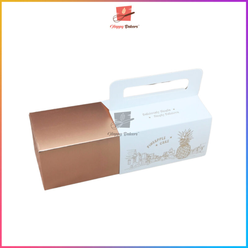 Pineapple Tarts Golden Cake Box With Handle - Image 4