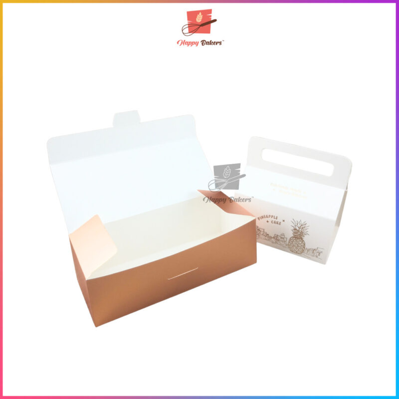 Pineapple Tarts Golden Cake Box With Handle - Image 6